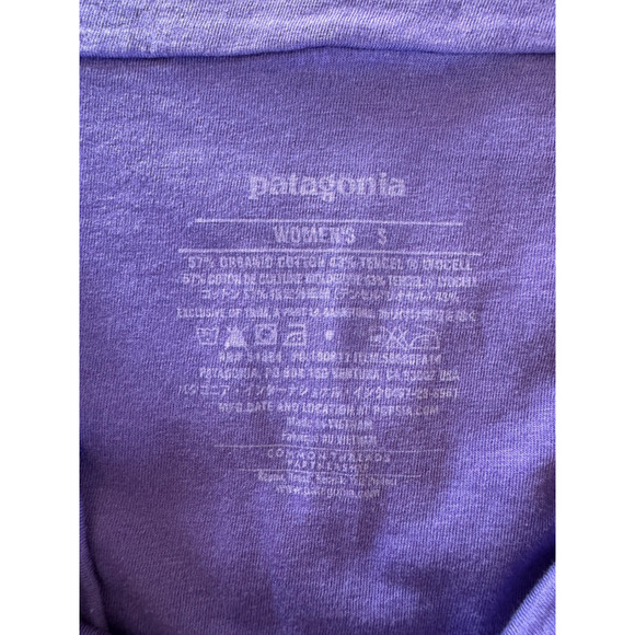 Patagonia Purple Ruched Knit Dress 3/4 Sleeve Sz S Small Organic Cotton Blend - Picture 5 of 8